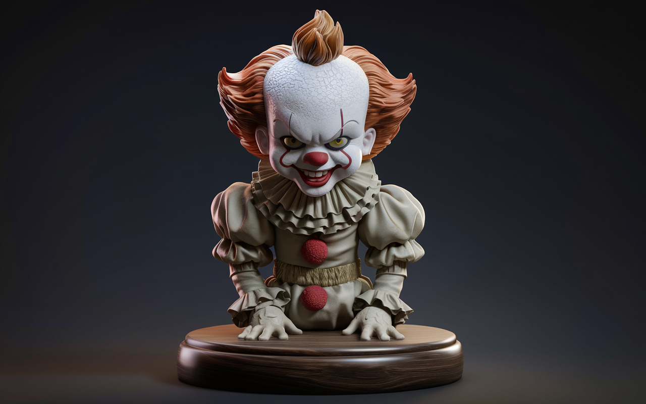 Pennywise IT 1990 3D print STL 3D model